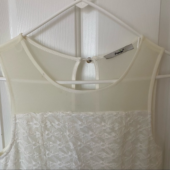 White Mesh Minidress - S - Picture 2 of 4